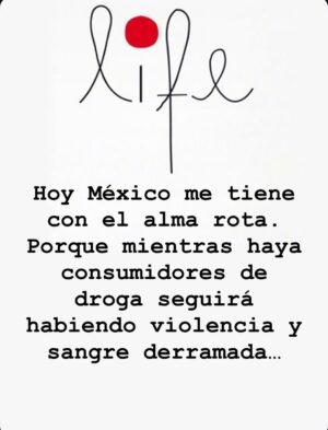 Atala Sarmiento Instagram - Si te drogas eres parte de la cadena de violencia…aunque te incomode leerlo 🤷🏼‍♀️