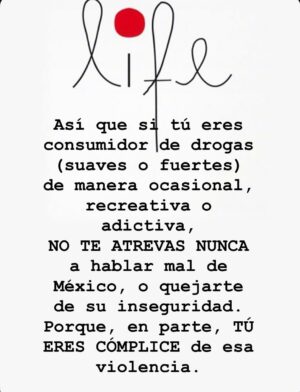 Atala Sarmiento Instagram - Si te drogas eres parte de la cadena de violencia…aunque te incomode leerlo 🤷🏼‍♀️
