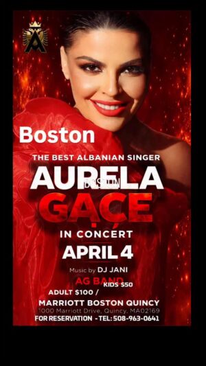 Aurela Gaçe Instagram - BOSTON ❤️
Shihemi datë 4 PRILL -E SHTUNË
boston #albaniancomunity #aurelagace #concerts #shqptaretneperbote🇦🇱🌍