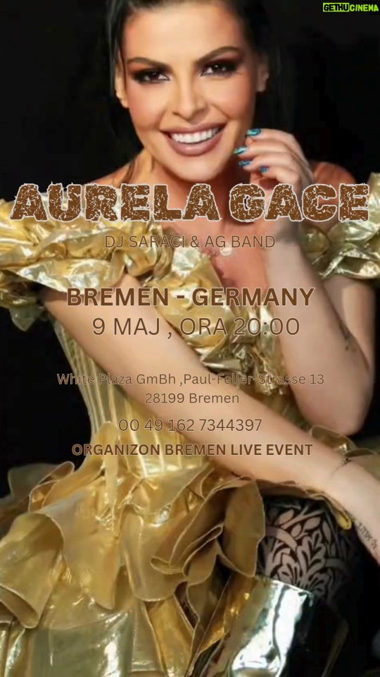 Aurela Gaçe - 202 Likes - Aurela Gaçe, Dj Saraci & AG Band vijnë në Bremen në 9 Maj - E shtunë!

🗓 9 Maj | E shtunë
⏰ Ora 20:00
📍 White Plaza gmbh, Paul-Feller-Straße 13, 28199 Bremen Germany

💥 Rezervime: 00 49 162 7344397

@aurelagaceofficial
@dj_saraci

#aurelagace #djsaraci #agband #bremenliveevents #livemusic