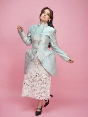 Ayushita Instagram - All I know, all I know, love will save the day 🩵 

photos by @ronibachroni_real 
styled by @rikkisi 
outfits by @ernestoabram 
makeup by @denariandary 
hair do by @tisna_hairdo 
contact person @richardrpondaag — @soraitalentandco 

🩵🩵🩵