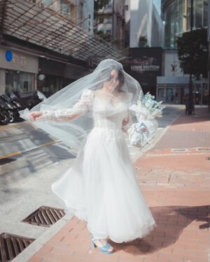 Ayushita Instagram - Something Old, Something New, Something Borrowed, Something Blue 🩵 

Jewelry by late Oma and mom’s ✨🥹
Blessed Dress by the one and only @billy_tjong 
GeSit suites designed by @karin.kalinka 
Photos @audreyhafiz 
Did my own makeup 🫠

#HirasShita ✨