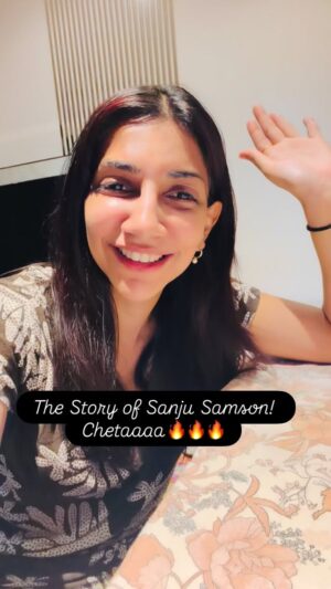 Bhavana Instagram - A 11 year penance, answered today❤️🔥
Cheta, 
Those weren’t your failures. They were lessons to prepare you for your biggest moment❤️ 
.
.
.
How happy are you for @imsanjusamson ??