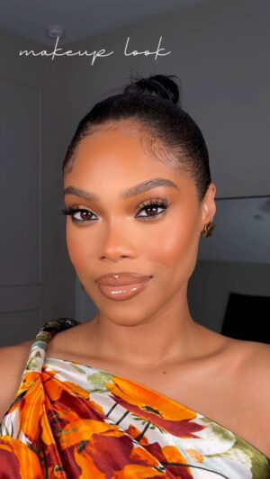 Brianna Giscombe Instagram - Soft bronze makeup look 💋 
@elfcosmetics grip primer @l
@narsissist magic hour color corrector 
@makeupforever hd skin foundation in 3n54
@trestique foundation stick in Paulo cinnamon 
@lillylashes @lillyghalichi in Miami flare 
@anastasiabeverlyhills magic touch blush in peach 
@dundasworld contour #4 
@maccosmetics Melba blush 
@narsissist soft matte concealer in praline 
@narsissist concealer in chocolate 
@anastasiabeverlyhills brow wiz in chocolate 
@fentybeauty hella thick mascara 
@maccosmetics fix   
@charlottetilbury magic powder #2 
@maccosmetics black track eyeliner 
@kosas cloud set in translucent buttery 
@plouise_makeup_academy bridal xxxl palette 
@plouise_makeup_academy rich tea stay all day lip liner 
@maccosmetics yash lipstick 
@maccosmetics lip glass