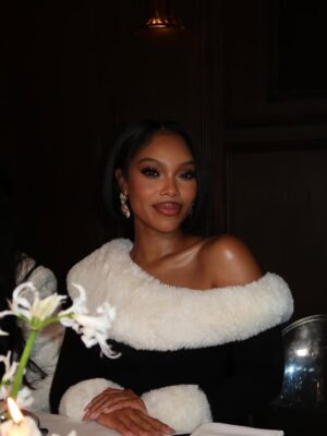 Brianna Giscombe Instagram - A festive night with @clinique and we had a ball 🥂
