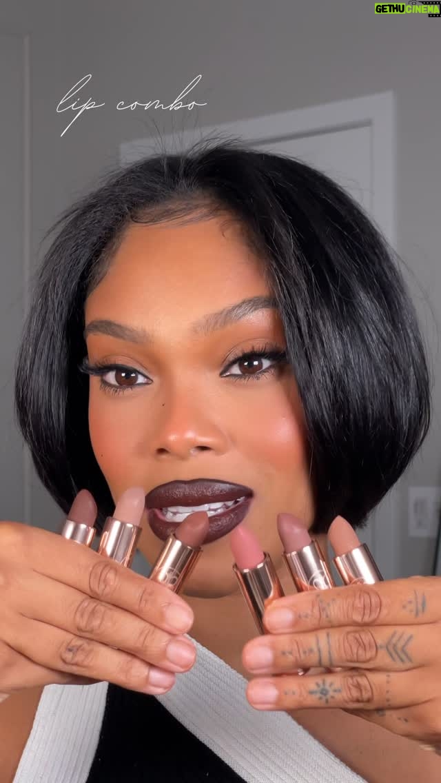 Brianna Giscombe - 11.6K Likes - #notsponsored You know I love new lip combos 😱😱😱 @anastasiabeverlyhills has launched 6 new matte lipsticks and 4 new lip liners for the Fall. 
Lipstick combos : 
Berry Mocha Lipstick   Amethyst lip liner(new liner) 
Soft haze lipstick   cinnamon lip liner (new liner )
Spiced lipstick   malt lip liner 
Poney lipstick   Raisin lip liner 
Mauve cloud lipstick   midnight rouge lip liner (new liner ) 
Hazelnut lip liner   cool brown lip liner