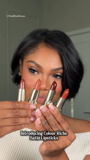 Brianna Giscombe Instagram - A fall must-have: Colour Riche Satin Lipstick — soft, bold, and oh so chic. Make sure to grab yours now ! #LOrealParisPartner #LOrealParisMakeup #colourrichelipstick #lipstick