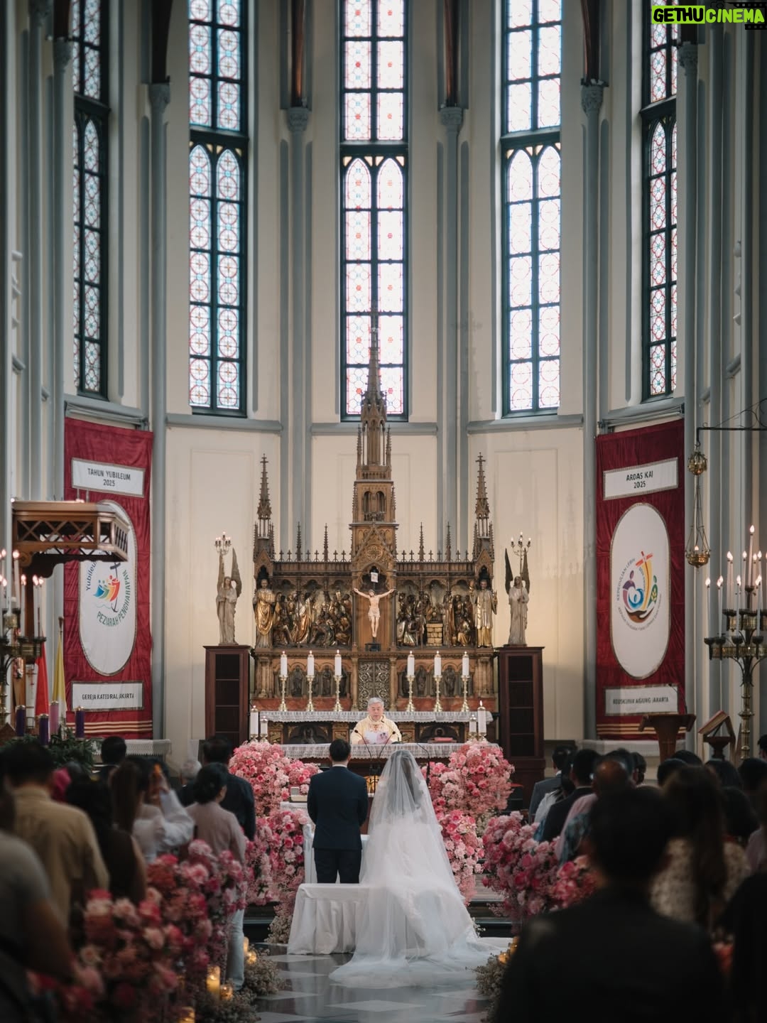 Brisia Jodie - 341.2K Likes - What God has joined together, let no one separate🤍
Holy Matrimony Day.

Captured by @imagenic

Make up Bride by @loritayoung_mua 
Hair do Bride by @byligitahuang
Attire bride by @dianamputri 
Robe bride by @etiquette_white 
Suite groom by @sasdesgin 
Staylist by @elcofrebliaman
Crown by @leciel.desgin 
Jewellery by @diamondnco.id 
Shoes by @langkahbylinalee 
Wedding Car by @prestigemotorcars 
Digital Invitation by @viding.co
Souvenir by @trikarta 
Nasi Box by @Nusaloca 
Cookies by @virgincakenbakery 
Bolu Malang by @singosaribolumalang 

Thanks to :
Romo @liong_harry
Church @katedraljakarta
@agus.ari70189
@lulubudiman_ 
@secangkirkopi2007