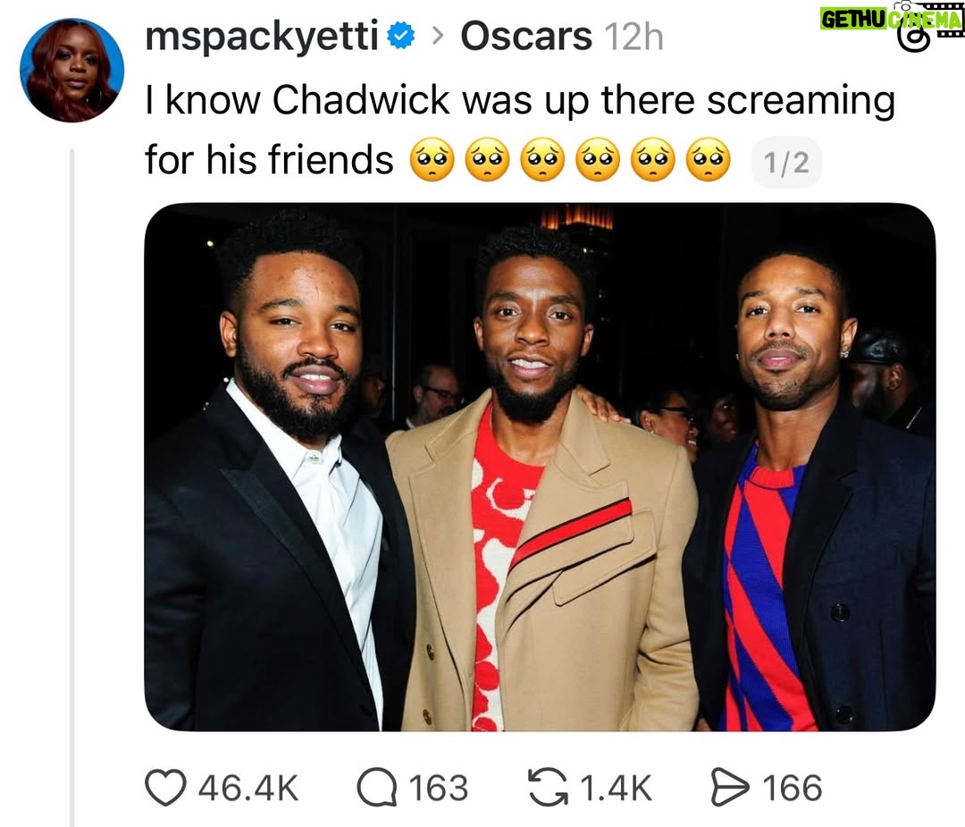 Brittany Packnett - 17.3K Likes - I know for an absolute fact that this world doesn’t appreciate Black genius like it should.  But I also know that we appreciate each other like we should.  On every plane. 

#Oscars