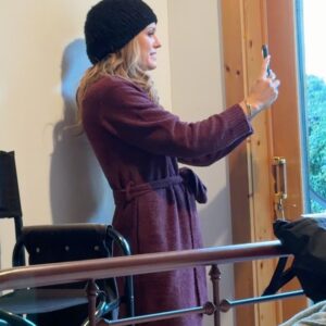Brittany Snow Instagram - Lately. Working on Season 2 (so far) with our mascot Charlie. 🤠