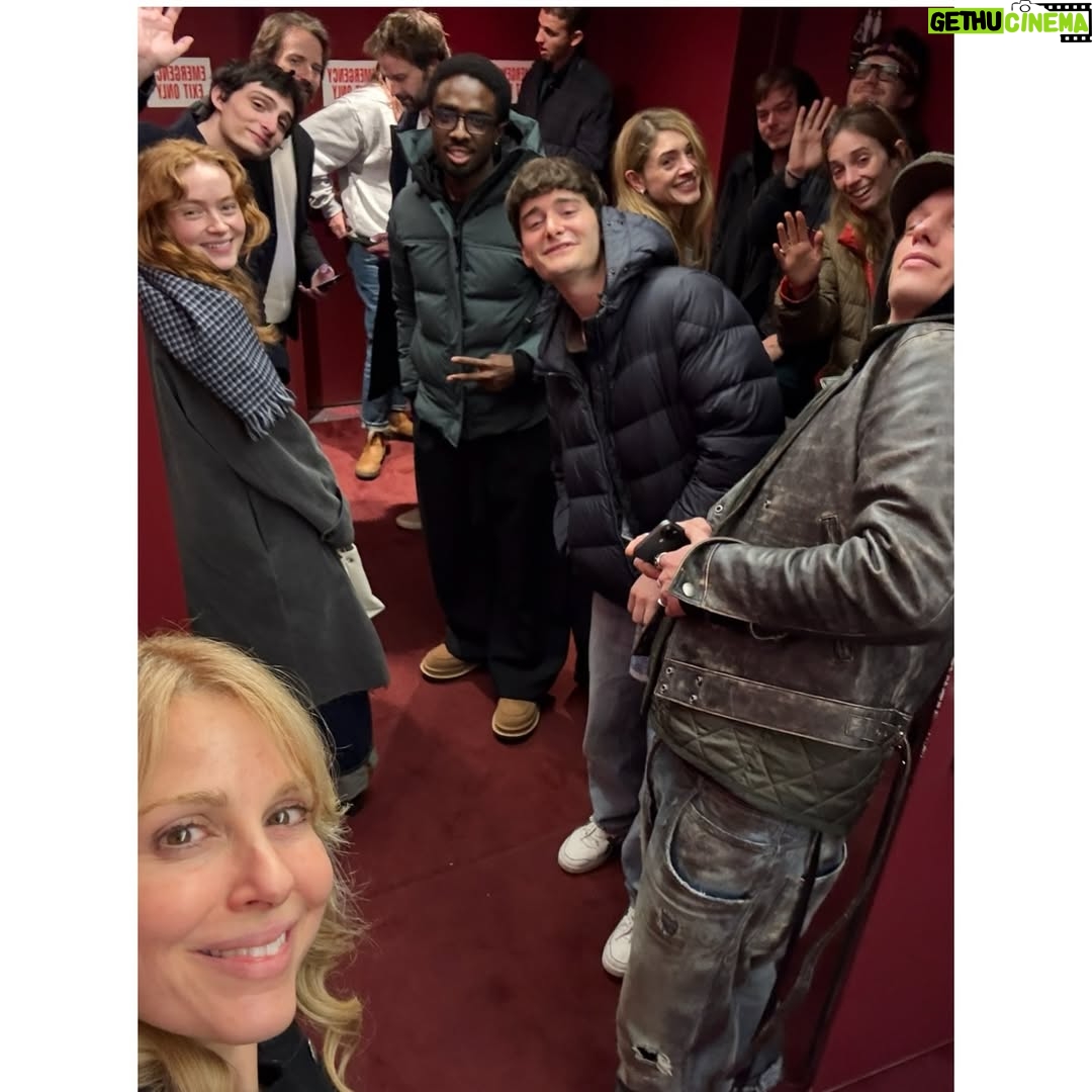 Cara Buono - 1.5 Million Likes - Watching the finale together was emotional, cathartic, and a little surreal, like the last day of summer camp, but with more tears and better lighting.

I looked around the room at these ridiculous, brilliant humans, artists, my friends, my family and felt this wild rush of gratitude. For every single moment of it. Ten years of monsters, childhood, and magic.

Thank you for loving this story the way we loved telling it. We may be done with Hawkins, but we’re forever bonded.

(And yes, I’m still processing.) More BTS to come. Because moms, mom. 

#strangerthings #family