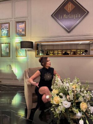Carine Rizcallah Instagram - Thank u @casinoduliban for last night beautiful evening ❤️
Hair @victorkeyrouz 
Makeup @elie.alhajj 
Dress : my mom 60s -70s vintage dress ❤️