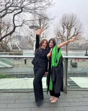 Carine Rizcallah Instagram - Congrats @nadiaacharbel for your graduation from @kings_college_london .
I am so proud of you and so proud to be your mother. Fly high my love , go catch your dreams and draw your future with your own hands. I wish you all the success and will be here for you till the end. LOVE YOU ❤️ 
#mastersdegree #education #london