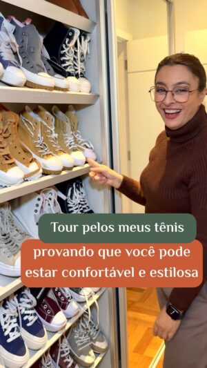 Catia Fonseca Instagram - Quer conhecer meu armário de Tênis ? Então vou te mostrar. Você sabia que eu não gostava muito de usar tênis ? Verdade. Mas isso mudou muito nos últimos anos. Agora não consigo imaginar montar um look para o dia a dia sem um tênis no pé