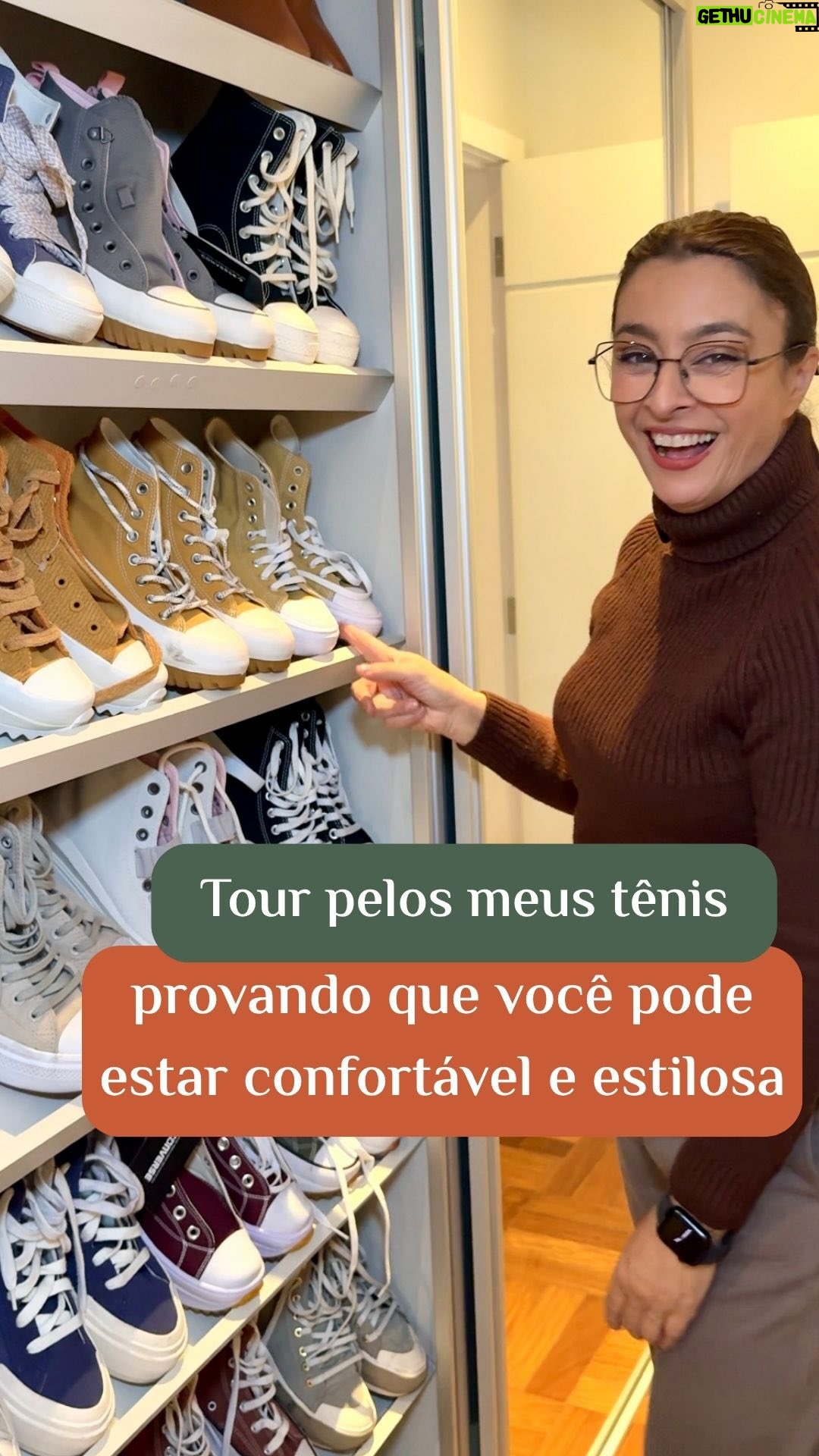 Catia Fonseca - 6.5K Likes - Quer conhecer meu armário de Tênis ? Então vou te mostrar. Você sabia que eu não gostava muito de usar tênis ? Verdade. Mas isso mudou muito nos últimos anos. Agora não consigo imaginar montar um look para o dia a dia sem um tênis no pé