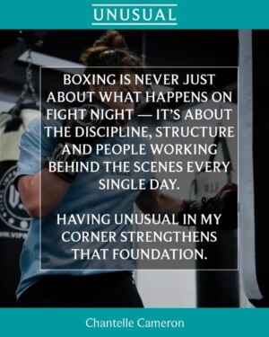 Chantelle Cameron Instagram - We're proud to welcome World Champion Chantelle Cameron to Team Unusual as part of a multi-year sponsorship agreement 🥊

Different industries. Same standards.
Preparation. Precision. Performance under pressure.

Proud to support a fellow Northamptonshire success story.

#teamunusual #chantellecameron #highperformance #northamptonshire #unusualrigging