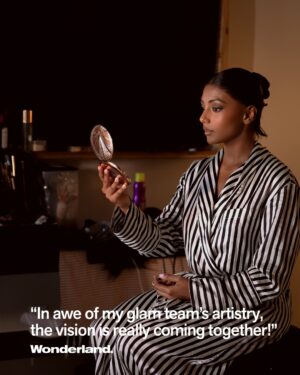 Charithra Chandran Instagram - Ever wondered what goes down before the Oscars? 

@charithra17 took us behind the scenes before she headed out to this years’s ceremony. 

Photography by  @corpuscamera
Hair by @claraleopard
Makeup by @kennethsohmakeup
Skin by @joannaczechofficial
Styling by @hollyevawhite, @eointhomashiggins
Special Thanks to @1hotel.weho
