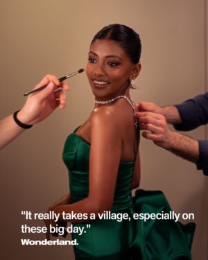 Charithra Chandran Instagram - Ever wondered what goes down before the Oscars? 

@charithra17 took us behind the scenes before she headed out to this years’s ceremony. 

Photography by  @corpuscamera
Hair by @claraleopard
Makeup by @kennethsohmakeup
Skin by @joannaczechofficial
Styling by @hollyevawhite, @eointhomashiggins
Special Thanks to @1hotel.weho