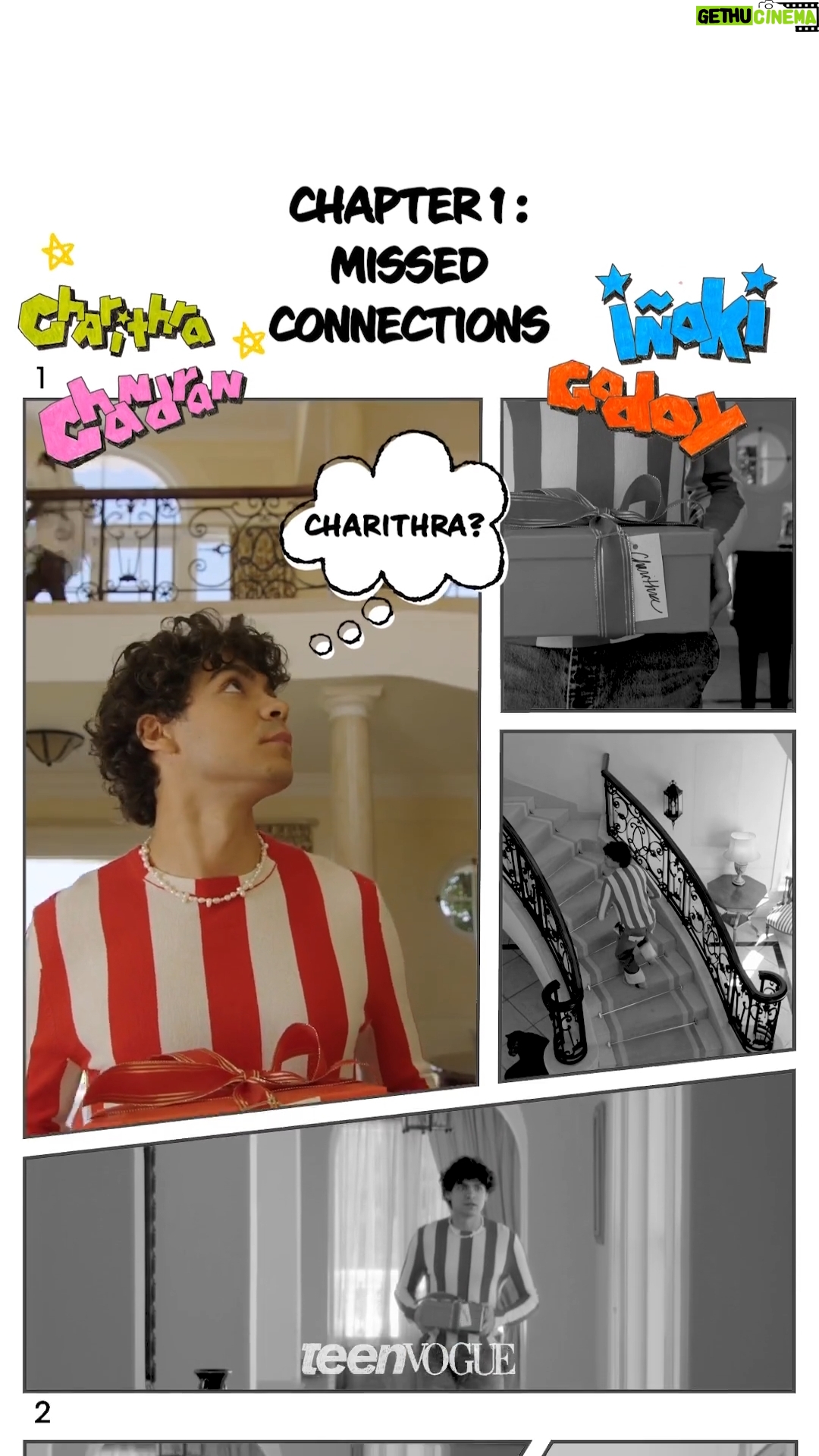Charithra Chandran - 17.9K Likes - Presenting: MISSED CONNECTIONS with 'One Piece' stars Iñaki Godoy (@inakigo) and Charithra Chandran (@charithra17) — our March cover stars and the o̶n̶e̶ two piece(s) to our hearts 🎁🏴‍☠️

Read our interview with them at the link in bio. 

video director @coolstory.tv
co-director @diana.mills.smith
creative editorial director @mianne.chan
director of photography @dylanmarriott_dop 
Producer @the_big_picture_company
Editor @itsmeyanii
Sound @dylanzacks 
Illustrations @milkbbi