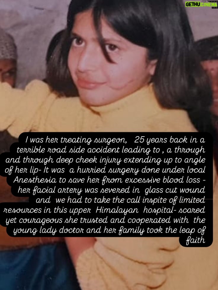 Charlie Chauhan - 3.7K Likes - Some moments in medicine come full circle… and stay with you forever😇

Nearly 25 years ago, as a young medical officer, I performed an emergency surgery on a little girl— who had suffered a severe through-and-through lip-to-cheek injury after an accident. It was one of those cases where you just act on instinct, skill, and faith… hoping life will be kind to the child beyond the operation theatre.

Today, she walked into my clinic again.

Not as a patient defined by a scar… but as a confident young woman seeking a natural revision. She didn’t even know she was meeting the same doctor who had stitched her face and her future together decades ago.

The scar did not stop her dreams. 
It did not define her story.

She grew up to become an accomplished actor — the radiant #charlie Chauhan.

Moments like these give you goosebumps. They remind you why you chose medicine… why you stayed… and why #gratitude quietly becomes the strongest emotion you carry.

Life has its own way of returning blessings — unexpectedly, beautifully, and again and again.

So much to be thankful for😇🙏✨🌷