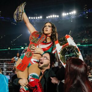 Chelsea Cardona Instagram - IN CHELSEA WE TRUST. 🫡
🇲🇽 🇺🇸 🇨🇦 
@wwe @luchalibreaaa @wwenxt