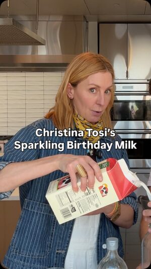 Christina Tosi Instagram - 🚨🚨 NYC somms are coming after effervescent milk 🚨🚨

We’ve officially taken our sparkling milk series too far and called in Christina Tosi (@christinatosi) to make fizzy Birthday Milk in the Test Kitchen. It’s creamy, it’s bubbly, and a fun addition to your coffee, root beer float or just as delicious on its own. Would you try it?

Read more about our favorite soda maker at the link in bio.

🎥 Video: @igivegoodnooch