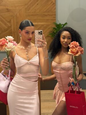 Christine Obanor Instagram - Celebrated Galantine’s day early 🩷 @clarinsusa