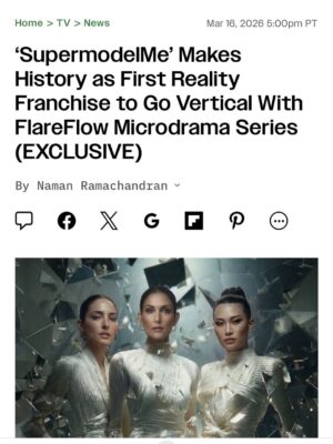 Cindy Sirinya Bishop Instagram - And @supermodelme is back. Pocket sized. Literally. We reimagine our global IP in a World first Vertical Reality series and launching on global app @flareflowapp in Q2 2026 featuring an incredible panel @cindysirinya @patriciagouw @ase_wang 
www.supermodelme.tv
@variety exclusive story in BIO
#supermodelme #smm #verticalseries #microdrama