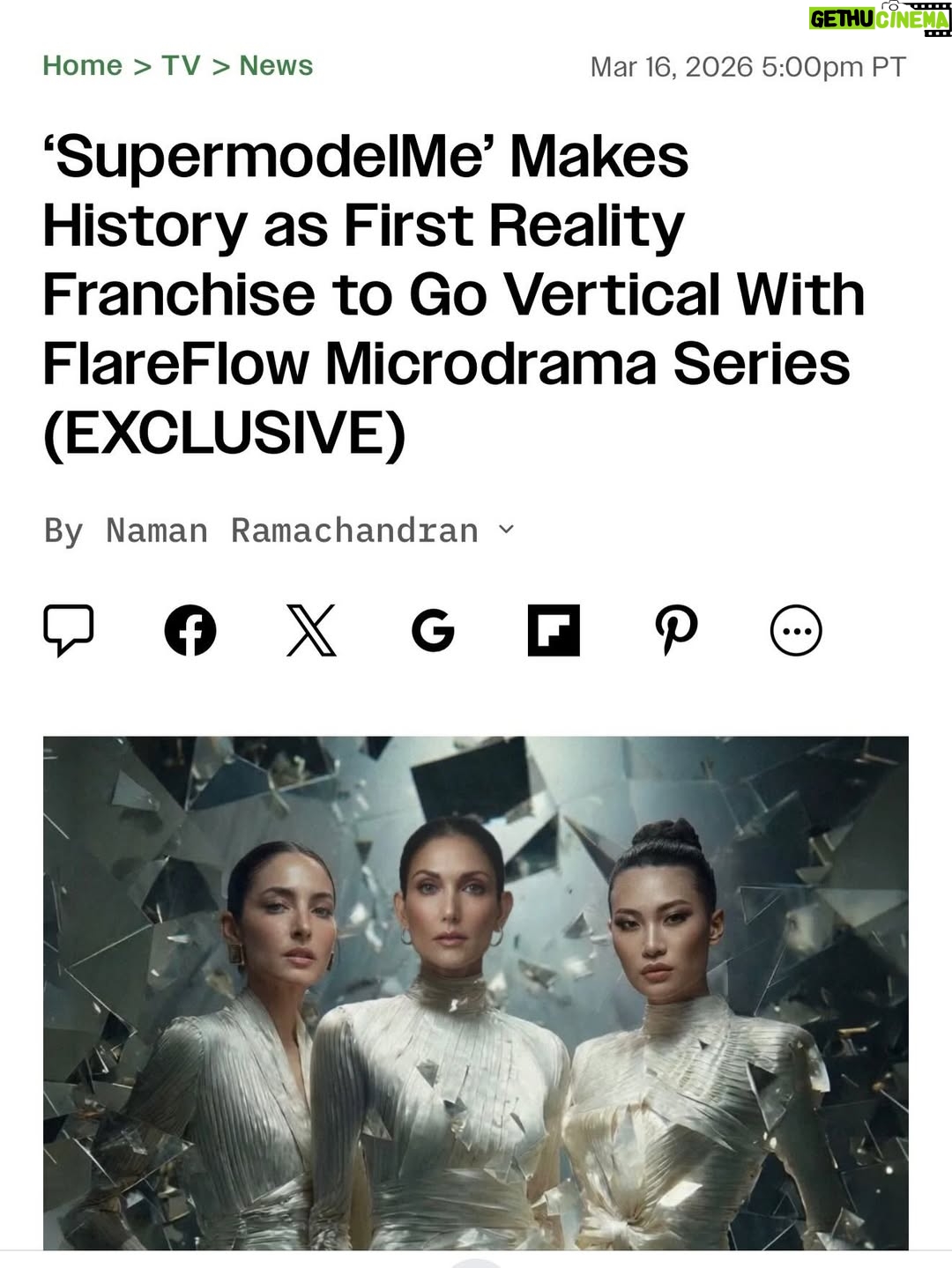 Cindy Sirinya Bishop - 17.1K Likes - And @supermodelme is back. Pocket sized. Literally. We reimagine our global IP in a World first Vertical Reality series and launching on global app @flareflowapp in Q2 2026 featuring an incredible panel @cindysirinya @patriciagouw @ase_wang 
www.supermodelme.tv
@variety exclusive story in BIO
#supermodelme #smm #verticalseries #microdrama