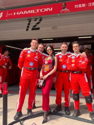 Clara Lee Instagram - Dream come true ❤️
Thank you so much @ferrari @f1 @ferraristyle @rayban  @stefanodomenicaliofficial @yong.lixx @poppywangofficial

#ferrari #f1 #farraristyle #clara #rayban