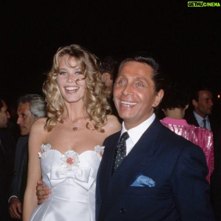 Claudia Schiffer - 83.4K Likes - Heartbroken to hear of the passing of my old friend Valentino. 
He is what true legends are made of, living on forever through the brand he created, the embodiment of timeless elegance and glamour. 
I loved the special times where I got to bring his creations to life on and off the runway. One of my favourite campaigns was in Rome where I became Anita Ekberg in La Dolce Vita, a memory I will cherish forever. 
I will remember the fun holidays l spent with him in Mallorca, Ibiza and St Tropez. My Valentino wedding gown which I have framed at home as a constant reminder of his gentle, generous, sweet and loyal nature.  Having him create my wedding gown was one of the great honors of my life, a moment I will cherish forever.
I feel so proud to have been a part of his life. 
Repose en paix, Monsieur Valentino ❤️