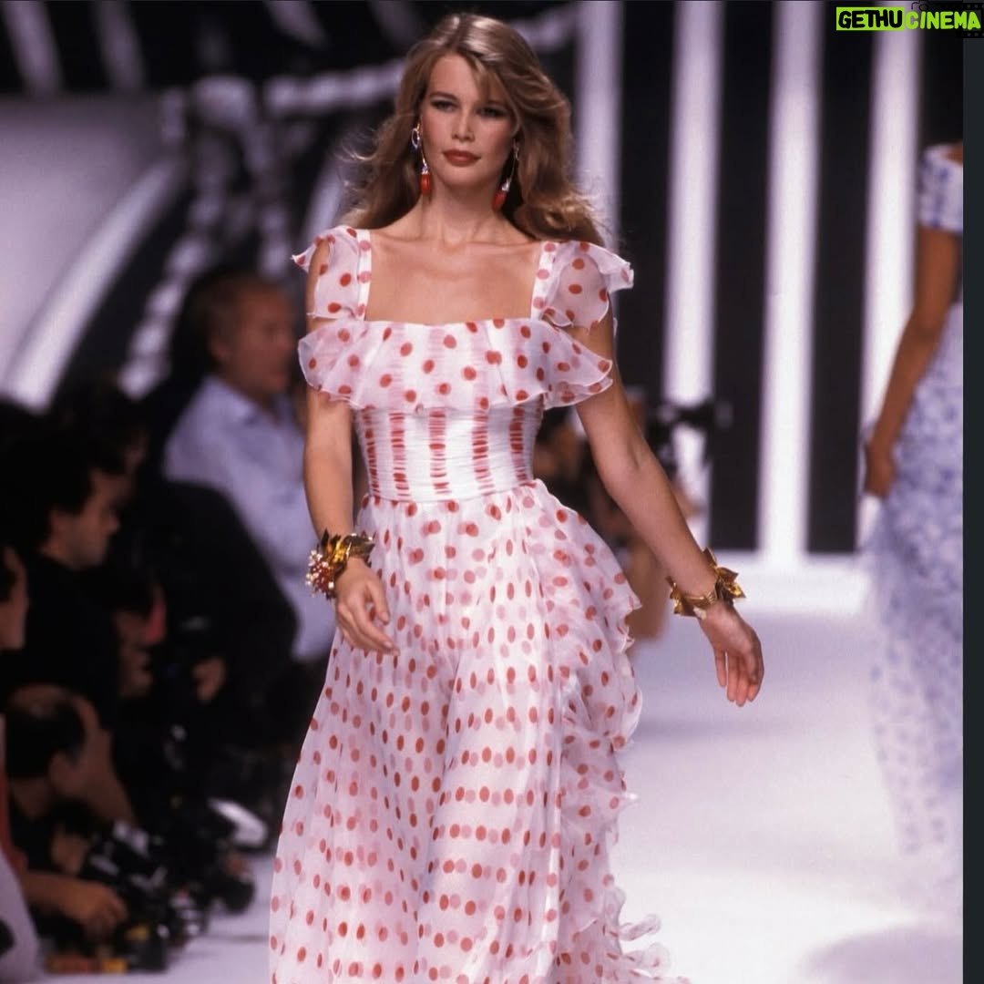 Claudia Schiffer - 83.4K Likes - Heartbroken to hear of the passing of my old friend Valentino. 
He is what true legends are made of, living on forever through the brand he created, the embodiment of timeless elegance and glamour. 
I loved the special times where I got to bring his creations to life on and off the runway. One of my favourite campaigns was in Rome where I became Anita Ekberg in La Dolce Vita, a memory I will cherish forever. 
I will remember the fun holidays l spent with him in Mallorca, Ibiza and St Tropez. My Valentino wedding gown which I have framed at home as a constant reminder of his gentle, generous, sweet and loyal nature.  Having him create my wedding gown was one of the great honors of my life, a moment I will cherish forever.
I feel so proud to have been a part of his life. 
Repose en paix, Monsieur Valentino ❤️