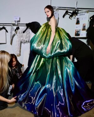 Coco Rocha Instagram - More technicolor memories from the @csiriano show 🌈 #nyfw