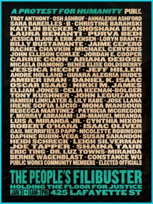 Constance Wu Instagram - JUST ADDED TO TODAY’S FILIBUSTER: Susan Sarandon, Oscar Isaac, Carrie Coon, Shoshana Bean, Public Works community members, and more join Lin-Manuel Miranda, Ariana DeBose, John Leguizamo, Sara Bareilles, and over 55 artists, elected officials, and community leaders for THE PEOPLE’S FILIBUSTER: A PROTEST FOR HUMANITY.
 
This public, eight-hour artistic demonstration stands in solidarity with the people of Minnesota and all those across the nation protesting state-sanctioned violence and abuses of power and organizing for the safety, dignity, and human rights of all. Join us on the steps of The Public Theater TODAY (Jan 31), 11AM–7PM!
 
Together, we hold the floor for justice. #PeoplesFilibusterNYC
 
This free public event will also be livestreamed at ThePublic.NYC/Filibuster