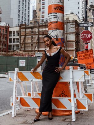 Courtney Randolph Instagram - Modern elegance. Manhattan edge.
Photographer: @crystalsmileyphotography
Dress: @biancaandbridgett @eveleighstyle
Shoes: @dior