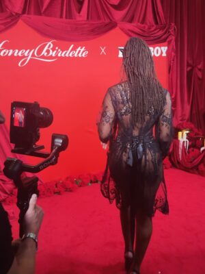 Courtney Randolph Instagram - Luxury looks better after dark 🥂✨
Thank you @blkpr for the invitation to the annual Honey Birdette x @playboy Halloween soirée — sophistication with a touch of seduction.
Wearing the Addison 3-piece set and Love Lace Robe by @honeybirdette 🐆