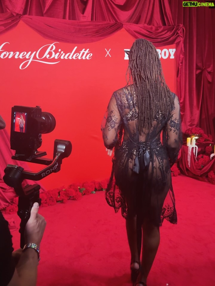 Courtney Randolph - 1.2K Likes - Luxury looks better after dark 🥂✨

Thank you @blkpr for the invitation to the annual Honey Birdette x @playboy Halloween soirée — sophistication with a touch of seduction.

Wearing the Addison 3-piece set and Love Lace Robe by @honeybirdette 🐆
