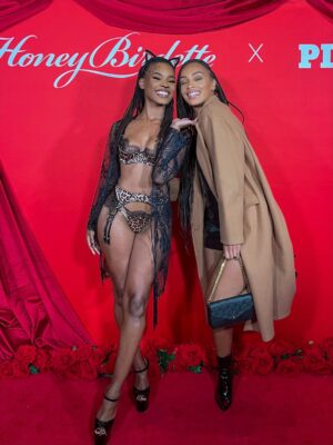 Courtney Randolph Instagram - Luxury looks better after dark 🥂✨
Thank you @blkpr for the invitation to the annual Honey Birdette x @playboy Halloween soirée — sophistication with a touch of seduction.
Wearing the Addison 3-piece set and Love Lace Robe by @honeybirdette 🐆