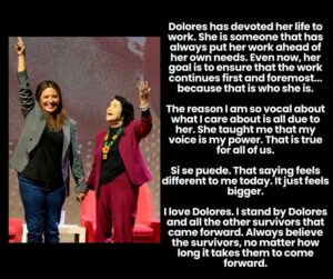 Cristela Alonzo Instagram - I’ve been in touch with the Huerta Family. I love them all and of course, if you’ve followed me for a while, you know how much I love Dolores.
There is so much more to say but right now it is most important that we give space to people like Dolores, survivors that are brave enough to come forward, whether it be their own choice or through circumstances out of their control.
Knowing Dolores, I can confidently say this. She is a strong woman that has endured a lot and through all of this, the work still remains her top priority because that is who she is. To all the survivors that came forward, you are so brave for having done so. We have seen, even in 2026, that even when survivors come forward, it is not the end but rather an evolution into having to survive what comes next after they do.
Love to all and never forget: Si se puede. ❤️✊🏽