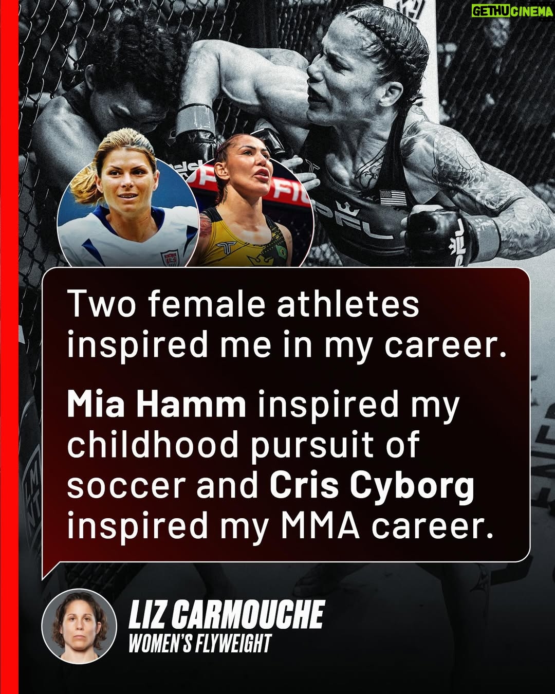 Cristiane Justino - 1.2K Likes - In honor of #internationalwomensday 👏

We asked our Women fighters on which athletes have inspired them in their careers 👊