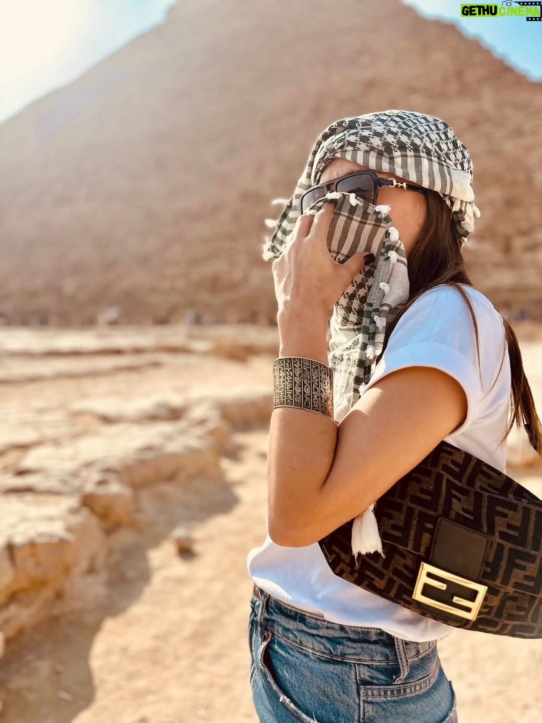 Damla Sönmez - 83.5K Likes - At the edge of ancient silence… and somehow it still feels alive. Cairo, thank you for the wonder. 🪶🤍🪬