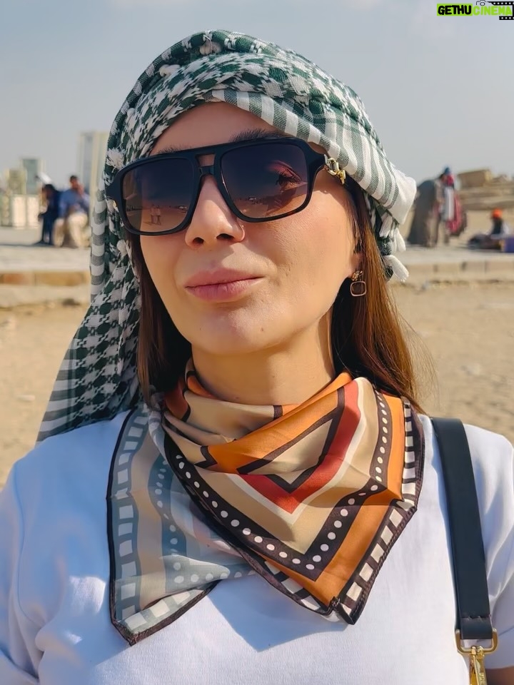 Damla Sönmez - 83.5K Likes - At the edge of ancient silence… and somehow it still feels alive. Cairo, thank you for the wonder. 🪶🤍🪬