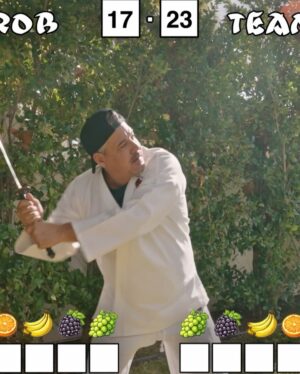 Danielle Fishel Instagram - Fruit ninja at Topanga’s house 🍍🍊🍉🍌🥷

Everything’s a Competition, out now!
