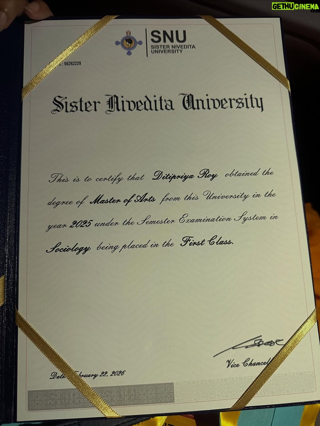 Ditipriya Roy - 105.5K Likes - Master’s degree in Sociology, officially conferred ! A day to remember, an achievement to cherish. 🎓❤️💫
.
.
.
.
.
.
.
.
. #convocation #mastersdegree #university #gratitude #memories