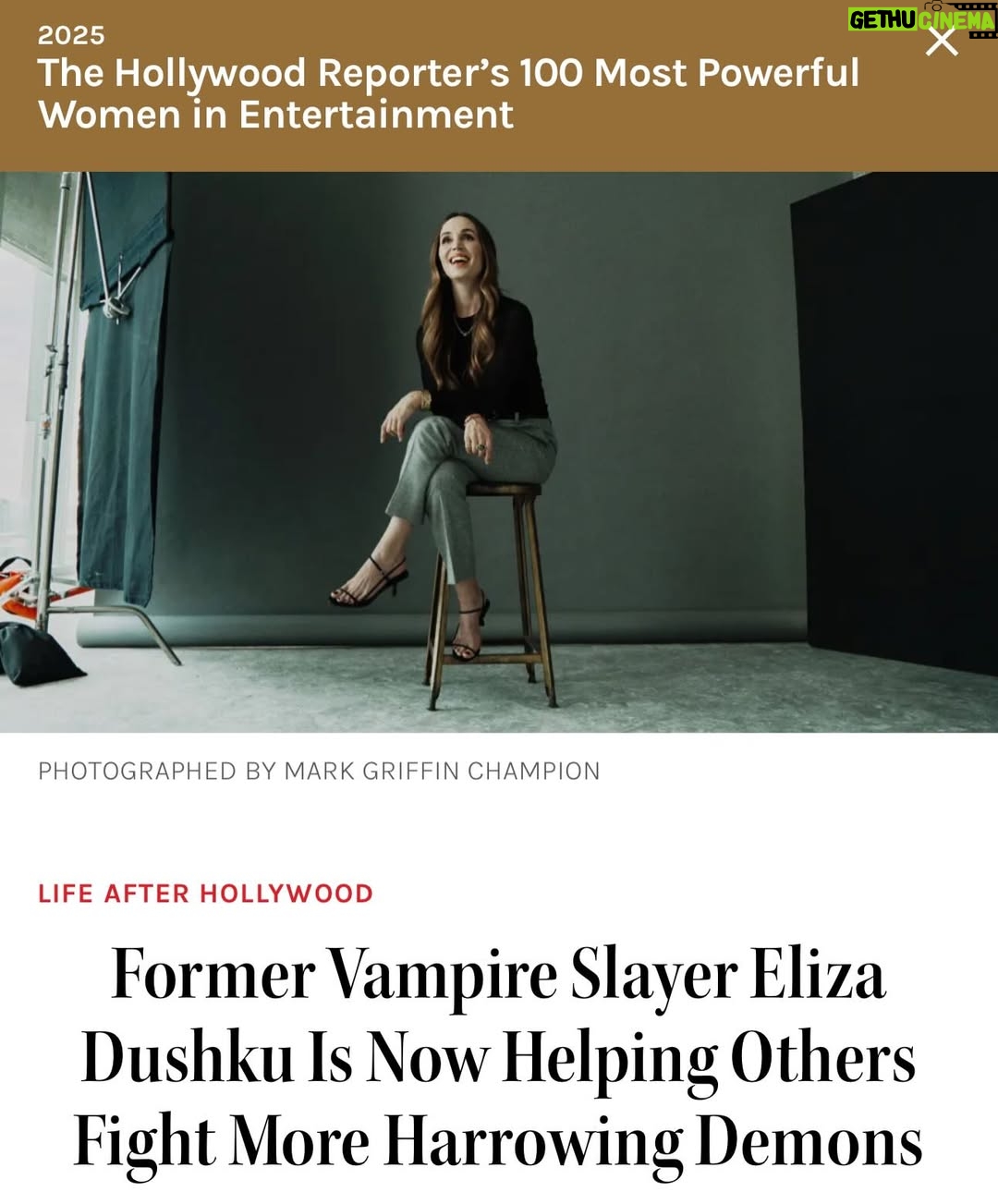 Eliza Dushku - 54.1K Likes - Honored to share this piece from The Hollywood Reporter written by Chris Gardner (@christophergardner), exploring our conversation around my new life/career, psychedelic-assisted therapies, mental health, and the powerful storytelling at the heart of our incredible documentary @inwavesandwar ~ NOW STREAMING on @netflix.

Chris, thank you for the time, depth, and care you brought to this story. I deeply honor the work you’ve done -and continue to do- changing your own life, and today sharing stories of hope, change, and healing. We will meet again 🙏

Grateful to the incredible team behind this shoot and story:
Photographer: Mark Griffin Champion (@markgriffinchampion)
Visual Media Director: Ash Barhamand (@ash_mack)
Artistic & Fashion Director: Alison Edmond (@edmondalison)
Creative Director: Ada Guerin (@guerin_ad)
PR: @viewpointPR
Clothes: Lana Bilzerian (@lana.bilzerian)
Hair: Gilbert Muniz (@hairbygilbert)
Makeup: Tamah Krinsky (@tamah_krinsky)

Thank you, @hollywoodreporter

And, as always, my @peterpalandjian

https://www.hollywoodreporter.com/news/general-news/buffy-the-vampire-slayer-eliza-dushku-what-shes-doing-now-1236439611/
