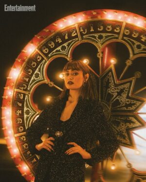Ella Purnell Instagram - Thank you @entertainmentweekly !!! 🎰🥂🎲 

🎬 by @alison_wild   @kiwiharding
📸 by @abipolinsky
Make-up by @kdeenihan 🎀
Hair by @hairbyjohnd 🫶🏼

————————————————
 CREDITS💫
DP: Maddie Leach; 1st AC: Corey Cave; Steadicam Op: Luke Rihl; Techno Crane Op: Garrett Dorin; Techno Crane Tech: Alexandre Nunez; Gaffer: Bailey Clark; Best Electric: Noah Shettel; SLT: Baele Alexander; Key Grip: Sam Satossky; Best Grip: Derek DiPippo; Grip: Sean Blair; PA: Julia Pai
 
Producer: Austin Sepulveda; Directors’ Assistant: Millie McGuire
 
Production Designer: Isaac Aaron; Lead Man/Fabricator: Matt Banister; Set Dressers: Charlotte CaHill, Gavin Sullivan, Julian Garnier, Tyler Johnson
 
Lighting Tech: Johnny Tergo; Digital Tech: Michael Preman
 
Stylist: Michael Fusco/Exclusive Artists; Styling Assistants: Rachel Cocca, Nicole Cochary; Tailor: Juliette Kendall
 
Color Correction: Nate Seymour/TRAFIK; VFX: Wyatt Winborne; Design: Alex Sandoval; SFX: Kristen Harding