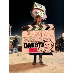 Ella Purnell Instagram - stupid ridiculous silly amounts of late. BUT. look how much fun we had making this season. I love this family so much. I love this show. Enjoy some silly ol’ bts!!!!! 🤡🎪🎲💥🤖😈👻🎀 FALLOUT SEASON 2 BABY!!!!!
