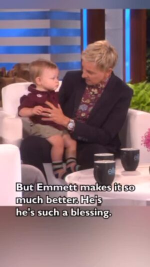Ellen DeGeneres Instagram - Baby Emmett stole my heart. #ViralMomentTBT