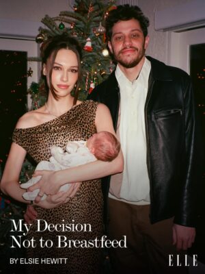 Elsie Hewitt Instagram - When @elsie Hewitt got pregnant, it had been after many years of feeling disconnected from her body, for a number of reasons. After diagnosing and treating stage 4 endometriosis, she had been looking forward to a stretch of her life where her body felt like her own again—until pregnancy derailed that. 

Once she had Scottie, her daughter with #PeteDavidson, Hewitt had to decide how she would feed her baby. She weighed her mental health, her recovery, and the kind of mother she wanted to be. In the end, she decided against breastfeeding. “My thought process was layered,” she writes for ELLE. “The most important thing to me was doing what is best for my baby. I will always do what is best for her.”

Now a few months into motherhood, Hewitt opens up about the contradictions, complex guilt, and learning to accept support in a culture that quietly equates suffering with devotion. Read her essay at the link in bio.