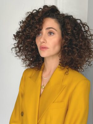 Emmy Rossum Instagram - Good day for hair, suiting and a talk circle.
@heirlome 
@leightonjewels 
@genevieveherr 
@vernonfrancois